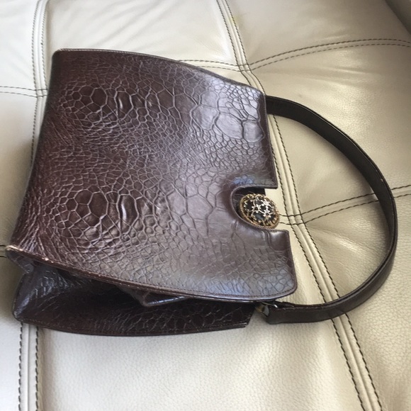 Vintage brown leather bag - Picture 5 of 8